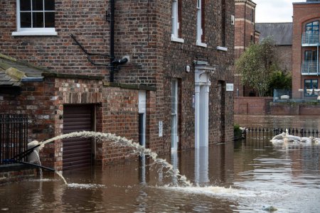 Photo for York city under Floods - United Kingdom - Royalty Free Image