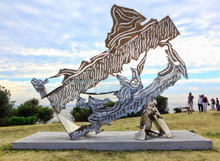 Photo for Sculpture by the Sea exhibit at Bondi, Australia - Royalty Free Image