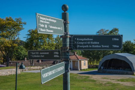 Photo for Guide signs at fredriksten fortress - Royalty Free Image