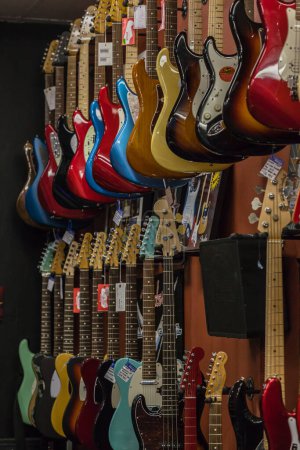 Photo for Music Electric Guitars in the shop - Royalty Free Image