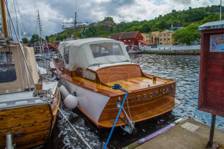 Photo for Exhibition of boats in the port of Halden - Royalty Free Image