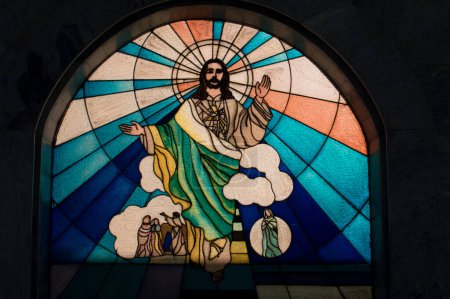 Photo for Stained glass image of Christ - Royalty Free Image