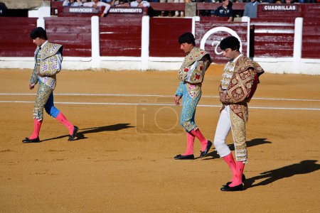 Photo for The spanish bullfighter at the paseillo or initial parade, Linares, Jaen province, Spain, 5 october 2008 - Royalty Free Image