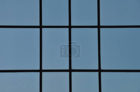 Photo for Blue windows abstract beautiful textured background for copy space - Royalty Free Image