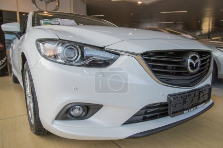 Photo for "new car, mazda 6 on international motor show exhibition - Royalty Free Image