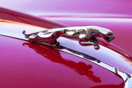 Téléchargez les photos : Voiture de sport rétro de luxe rouge - Jaguar - en image libre de droit
