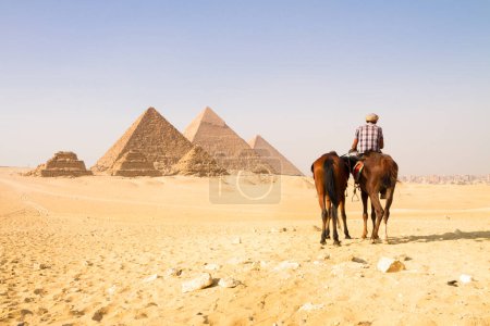 Photo for Great pyramids in Giza valley, Cairo, Egypt - Royalty Free Image