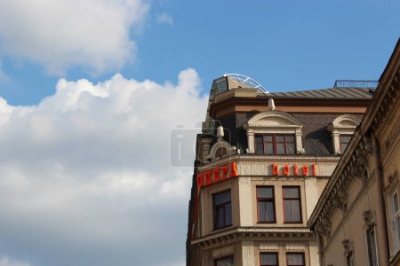 Photo for Upper part of building of hotel - Royalty Free Image
