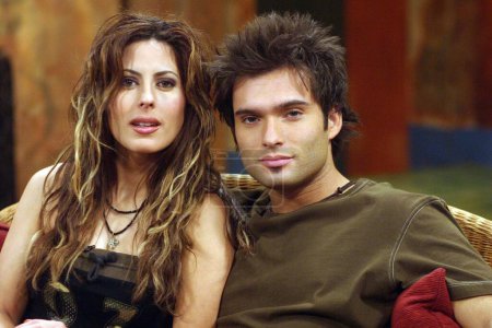 Photo for Kerri Kasem and Diego Varas on the set of SiTv's "The Rub" at SiTv Studios, Glendale, CA 04-06-04 - Royalty Free Image