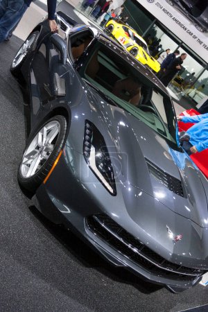 Téléchargez les photos : Salon international de l'auto de l'Amérique du Nord 26 janvier 2014 à Detroit. exposition de voitures de luxe - en image libre de droit