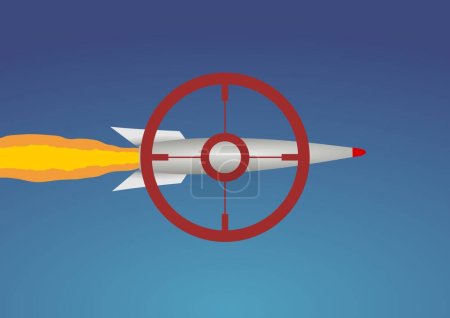 Téléchargez les photos : Ciblage Missile, illustration colorée - en image libre de droit