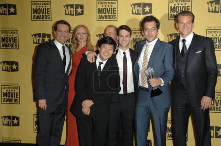 Photo for Todd Phillips with The Hangover Cast Members Ken Jeong, Ed Helms, Heather Graham, Justin Bartha, and Bradley Cooper at the 15th Annual Critic's Choice Awards, Hollywood Palladium, Hollywood, CA. - Royalty Free Image