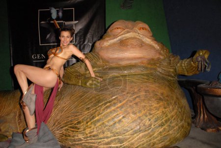 Photo for Alicia Arden at the Slave Leia day tour and photo shoot with Jabba the Hutt, Gentle Giant Studios, Burbank, CA. 07-16-10 - Royalty Free Image