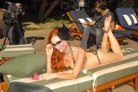 Photo for Phoebe Price on set of Paradise Cove. Private Location, Malibu, CA. 08-22-09 - Royalty Free Image