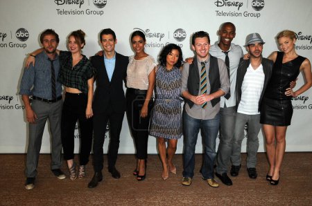 Photo for Michael Stahl-David, Kelli Garner, Julian Morris, Daniella Alonso, Anne Son, Keir O'Donnell, Mehcad Brooks, Sebastian Suzzi and Jaime King at the Disney ABC Television Group Summer 2010 Press Tour, Beverly Hilton Hotel, Beverly Hills, CA. 08-01-10 - Royalty Free Image