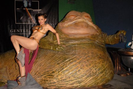Photo for Alicia Arden at the Slave Leia day tour and photo shoot with Jabba the Hutt, Gentle Giant Studios, Burbank, CA. 07-16-10 - Royalty Free Image