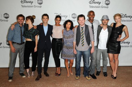 Photo for Michael Stahl-David, Kelli Garner, Julian Morris, Daniella Alonso, Anne Son, Keir O'Donnell, Mehcad Brooks, Sebastian Suzzi and Jaime King at the Disney ABC Television Group Summer 2010 Press Tour, Beverly Hilton Hotel, Beverly Hills, CA. 08-01-10 - Royalty Free Image
