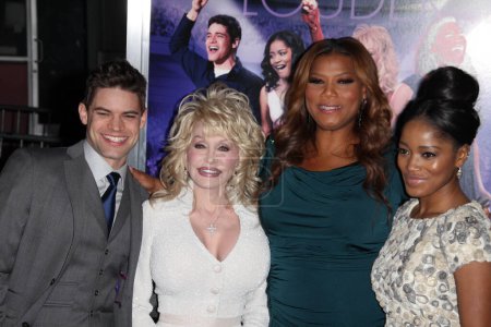 Photo for Jeremy Jordan, Dolly Parton, Queen Latifah, Keke Palmer at the Joyful Noise World Premiere, Chinese Theatre, Hollywood, CA - Royalty Free Image