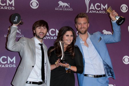 Photo for Charles Kelley, Hillary Scott, Dave Haywood at the 47th Academy Of Country Music Awards Press Room, MGM Grand, Las Vegas, NV - Royalty Free Image