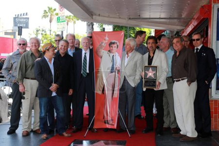 Photo for Ron Perlman, Kevin Pollack, Dick Van Dyke, Dabney Coleman, Joe Mantegna, Paul Reiser, Dan Laura, Paul Fig and Ed Begley Jr. at the Peter Falk Star on the Hollywood Walk of Fame Ceremony, Hollywood, CA 07-25-13 - Royalty Free Image