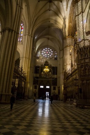 Photo for Majestic interior of the Cathedral Toledo, Spain. Declared World - Royalty Free Image