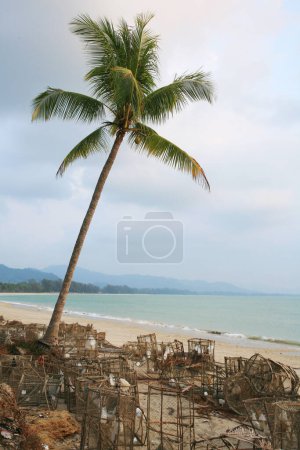 Photo for Fish traps on the beach in Thailand - Royalty Free Image