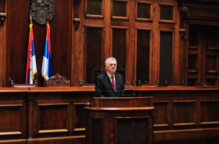 Foto de Presidente de Serbia Tomislav Nikolich - Imagen libre de derechos