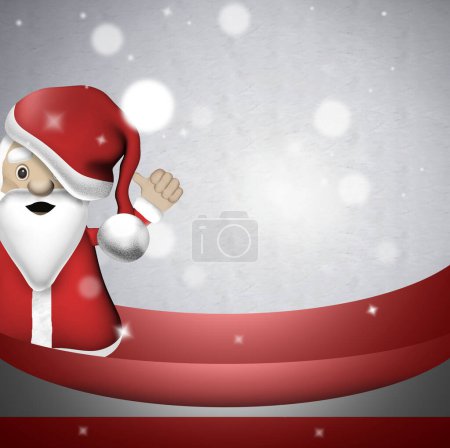 Photo for Santa chrismtas thumbs up red color - Royalty Free Image