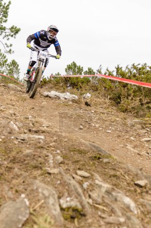 Photo for Unidentified rider during the Ponte de Lima International DHI 2014. - Royalty Free Image
