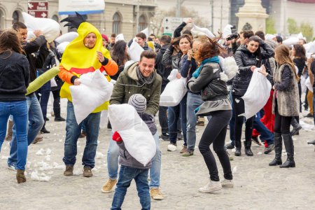 Photo for International Pillow Fight Day 2014 - Royalty Free Image