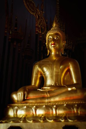 Photo for Golden buddha, close up - Royalty Free Image