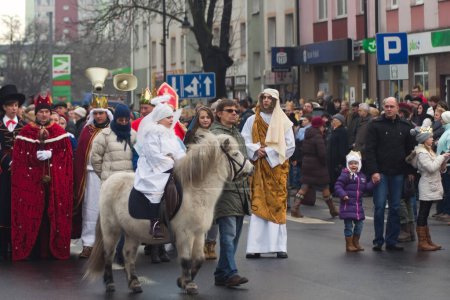 Foto de Desfile de Reyes Magos en Polonia - Imagen libre de derechos