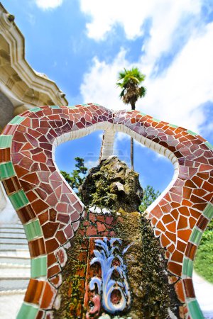 Photo for Beautiful view of Architecture of Park Guell - Royalty Free Image