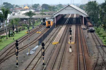 Foto de Kiaracondong estacion de tren en indonesia - Imagen libre de derechos