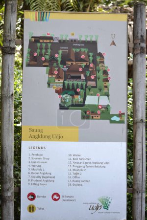 Photo for Saung angklung udjo area map sign - Royalty Free Image