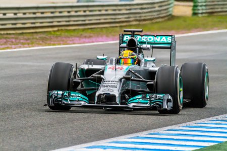 Téléchargez les photos : "Équipe Merceces F1, Lewis Hamilton, 2014
" - en image libre de droit