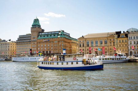 Photo for Boats in Stockholm, Sweden - Royalty Free Image