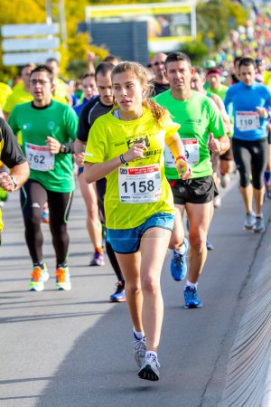 Photo for People take part in XXVIII Half Marathon Bahia de Cadiz - Royalty Free Image