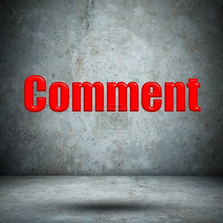 Photo for Comment word on concrete wall - Royalty Free Image