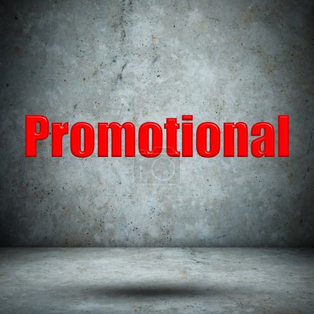Photo for Promotional word on concrete wall - Royalty Free Image