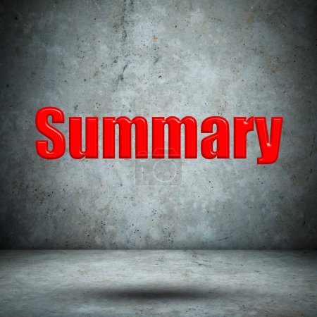 Photo for Summary word on concrete wall - Royalty Free Image