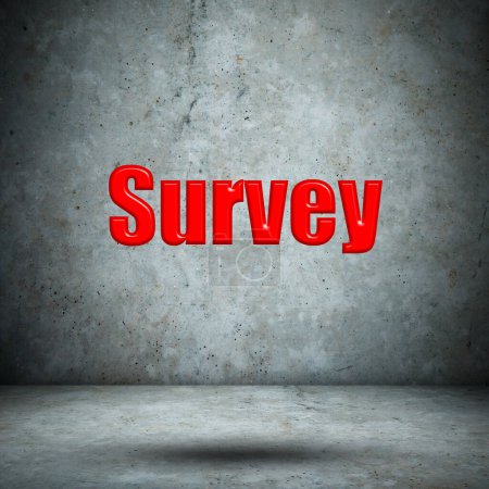 Photo for Survey word on concrete wall - Royalty Free Image