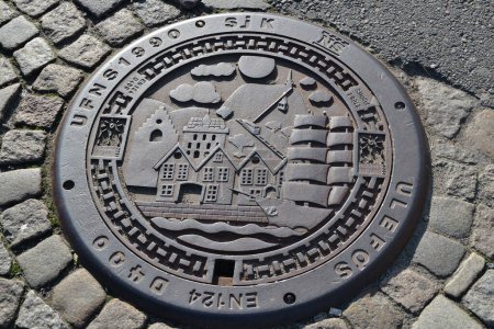 Photo for Sewer manhole in Bergen - Royalty Free Image