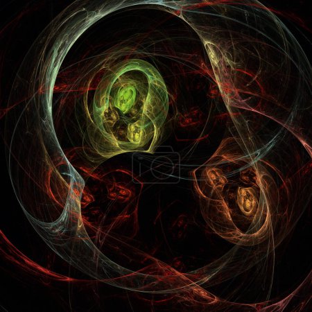 Foto de Imagen de un fractal digital en color negro - Imagen libre de derechos