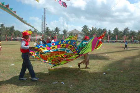 Foto de Festival internacional de cometas de Pangandaran - Imagen libre de derechos