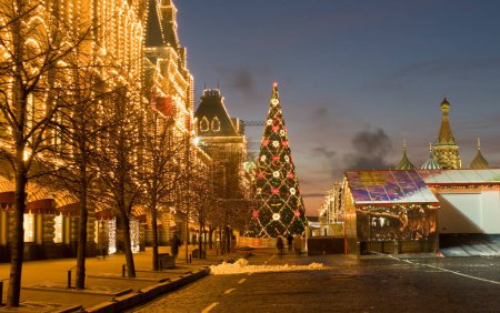 Foto de Rusia, Moscú, árbol de Navidad - Imagen libre de derechos
