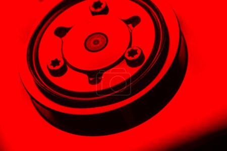 Photo for Hard Disk Drive in red color - Royalty Free Image
