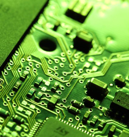 Photo for Circuit board in green color - Royalty Free Image