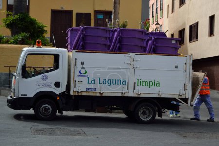 Photo for Garbage truck, La Laguna, Spain - Royalty Free Image