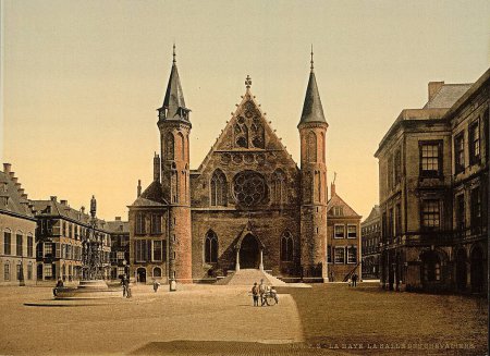 Téléchargez les photos : The Knights Hall, La Haye, Pays-Bas, illustration colorée - en image libre de droit